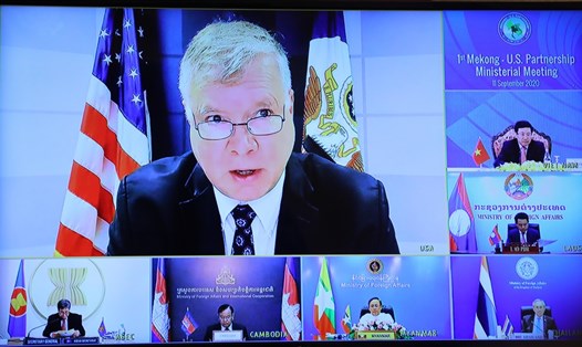 Hội nghị Bộ trưởng Quan hệ đối tác Mekong – Mỹ lần thứ nhất được tổ chức theo hình thức trực tuyến ngày 11.9. Ảnh: Bộ Ngoại giao.