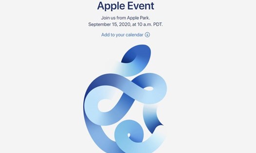 Apple chỉ cập nhật thông tin thời gian trên trang chủ mà chưa hề nói tới sản phẩm nào sẽ ra mắt. Ảnh chụp màn hình.