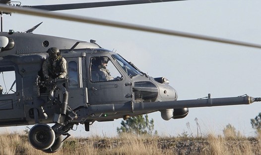Một trực thăng quân sự Mỹ trong cuộc tập trận. Truyền thông Syria đưa tin ngày 15.9 rằng một trực thăng quân sự Mỹ đã bị rơi ở phía bắc Syria. Ảnh: Reuters.