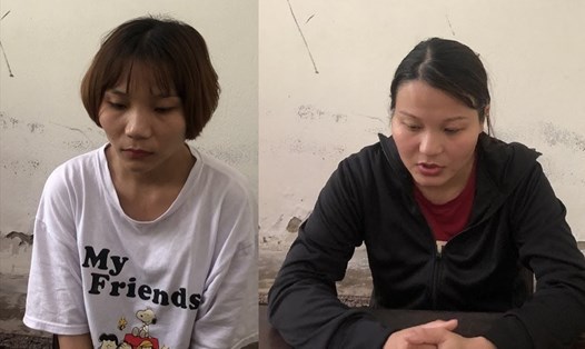 Các đối tượng Uông Thị Mai và Uông Thị Trang đã môi giới cho người khác trốn đi nước ngoài trái phép để mang thai hộ. Ảnh: Công an Nghệ An