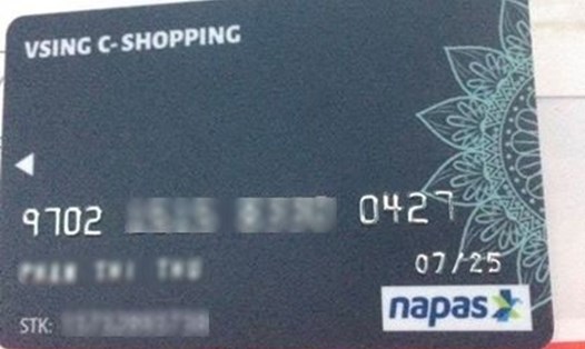 Hình thẻ tín dụng giả do khách hàng cung cấp cho VietCredit