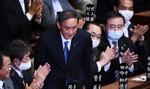 Tân Thủ tướng Suga nhận được 2/3 sự ủng hộ của người dân Nhật Bản. Ảnh: AFP