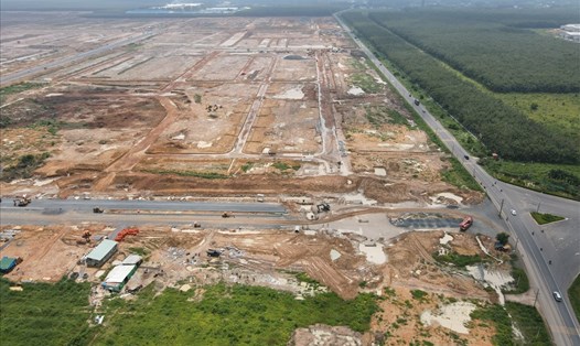 Khu tái định cư Lộc An - Bình Sơn (dự án sân bay Long Thành) đang được triển khai xây dựng. Ảnh: Thiên Phúc