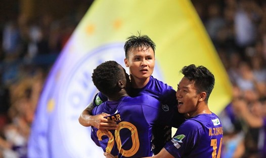 Quang Hải ăn mừng bàn thắng ở chung kết Cúp Quốc gia 2020. Ảnh: Thanh Xuân