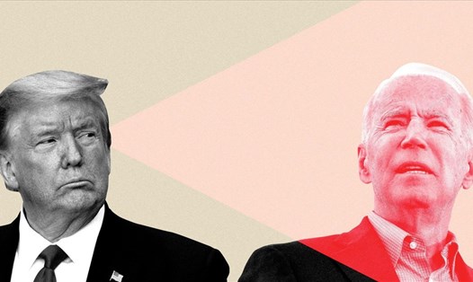 Tổng thống Donald Trump và ứng viên Joe Biden tranh cử trong cuộc bầu cử Mỹ 2020. Ảnh: AFP