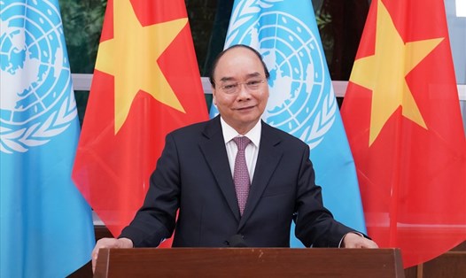 Thủ tướng Nguyễn Xuân Phúc có thông điệp quan trọng gửi tới phiên họp của Đại hội đồng Liên Hợp Quốc. Ảnh: VGP.