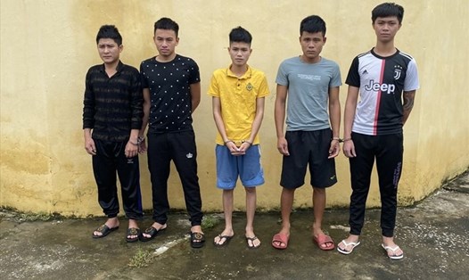 Nhóm đối tượng gây rối ở Thanh Hóa bị bắt tạm giam. Ảnh: CATH