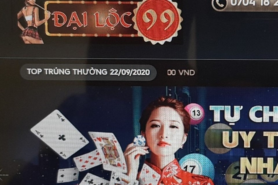 Một trong các trang web nhóm Hưng dùng để tổ chức đường dây đánh bạc nghìn tỉ. Ảnh: Chụp màn hình/Việt Dũng Một trong các trang web nhóm Hưng dùng để tổ chức đường dây đánh bạc nghìn tỉ. Ảnh: Chụp màn hình/Việt Dũng