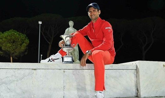 Djokovic có 36 danh hiệu Rome Masters 1.000 trong sự nghiệp, kỷ lục của làng quần vợt nam thế giới. Ảnh: ATP.