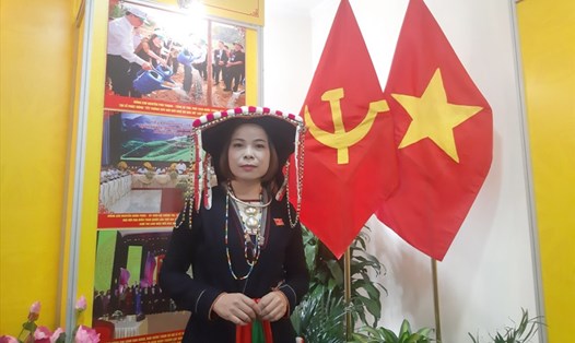 Đại biểu Dương Thị Ngân là nữ đại biểu trẻ tuổi nhất tham dự Đại hội Đại biểu Đảng bộ tỉnh Yên Bái lần thứ XIX, nhiệm kỳ 2020-2025. Ảnh T.Vương