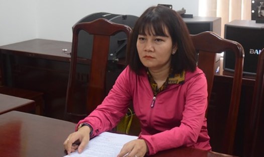 Bà Trần Thị Thu - Giám đốc Cty TNHH Thương mại và Dịch vụ tổng hợp Phúc Điền bị khởi tố. Ảnh: CA.