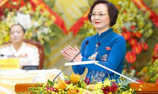 Bà Phạm Thị Thanh Trà - Bí thư tỉnh Yên Bái nhiệm kỳ 2015-2020. Ảnh HH