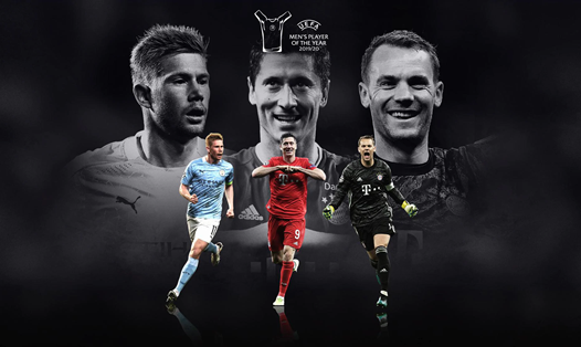 3 gương mặt sẽ đua đến danh hiệu Cầu thủ xuất sắc nhất năm của UEFA. Ảnh: UEFA