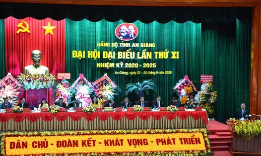 Đại hội đại biểu Đảng bộ tỉnh An Giang lần thứ XI, nhiệm kỳ 2020 - 2025. Ảnh: Lục Tùng