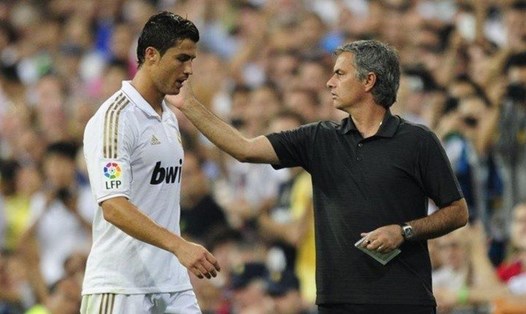 Mourinho từng dẫn dắt Ronaldo tại Real Madrid. Ảnh Getty