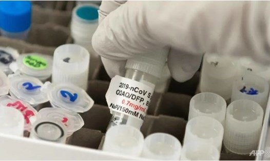 Vaccine COVID-19 tiềm năng của Novavax tại phòng thí nghiệm ở Gaithersburg, Maryland, Mỹ. Ảnh: AFP