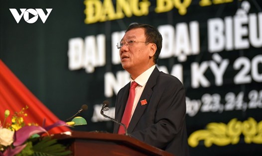 Ông Đoàn Hồng Phong tiếp tục giữ chức Bí thư Tỉnh ủy Nam Định nhiệm kỳ 2020-2025. Ảnh VOV.VN