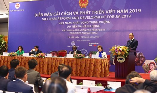 Thủ tướng Chính phủ Nguyễn Xuân Phúc phát biểu tại Diễn đàn VRDF2019. Ảnh: MPI