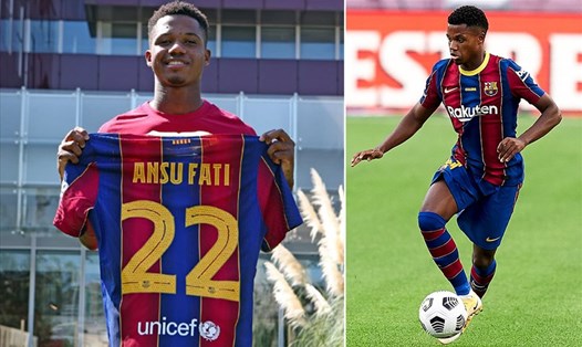 Barcelona không có ý định bán Ansu Fati, dù Man United được cho là đã gửi lời đề nghị 150 triệu Euro. Ảnh: FCB