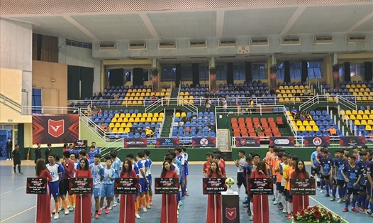 Giải Futsal học sinh THPT mở rộng tranh cúp Đại học Văn Lang năm 2020. Ảnh: Anh Nhàn