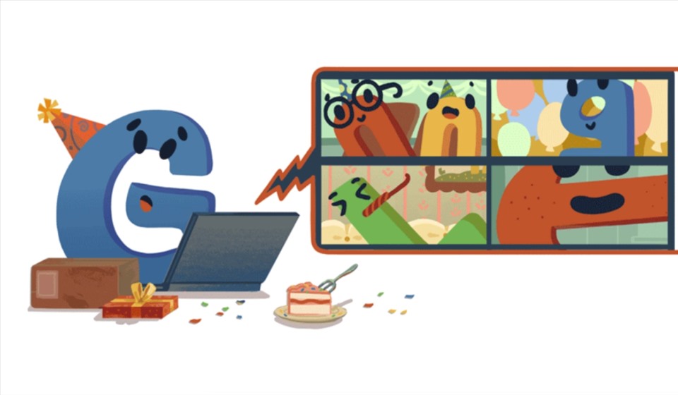 Google kỷ niệm sinh nhật lần thứ 22 bằng Doodle đặc biệt