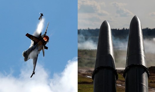 Armenia cảnh báo sẽ triển khai tên lửa Iskander (phải) nếu Thổ Nhĩ Kỳ sử dụng F-16 ở Nagorno-Karabakh. Ảnh: RT