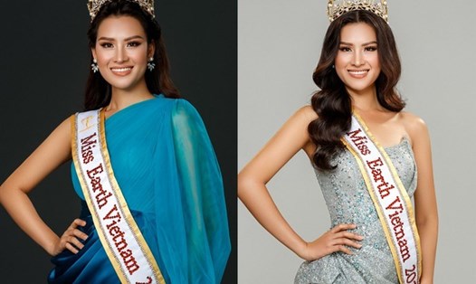 Á hậu Thái Thị Hoa đi Hoa hậu trái đất 2020. Ảnh: NSCC