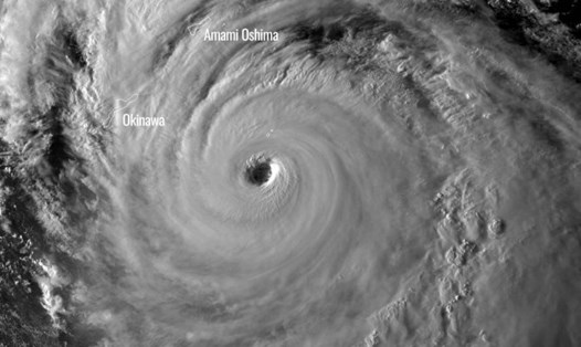 Siêu bão Haishen được cho là mạnh thứ 3 thế giới trong năm 2020. Ảnh: Severe Weather Europe