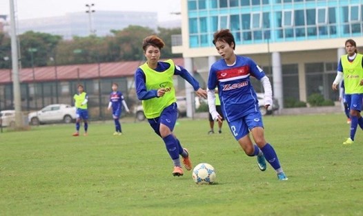 Cầu thủ Nguyễn Thị Minh Anh (phải ảnh). Ảnh: Thanh Xuân