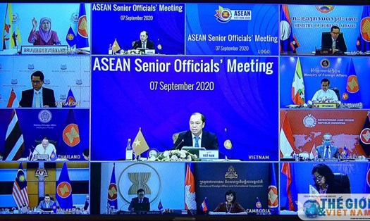 Hội nghị SOM ASEAN và SEANWFZ Ex-COM diễn ra sáng 7.9 tại Hà Nội. Ảnh: TG&VN.