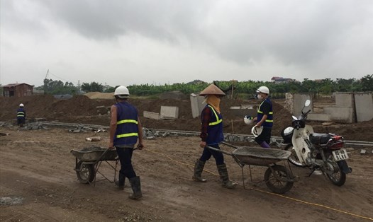 Công trình dự án khu dân cư mới xã Bảo Khê. Ảnh: Thu Lương