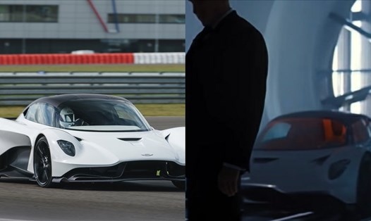 Aston Martin Valhalla được Jame Bond lái trong phim bom tấn mới. Ảnh: Cắt clip