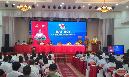 Đại hội Hội Nhà báo Nghệ An lần thứ VIII, nhiệm kỳ 2020 – 2025. Ảnh: Quang Đại