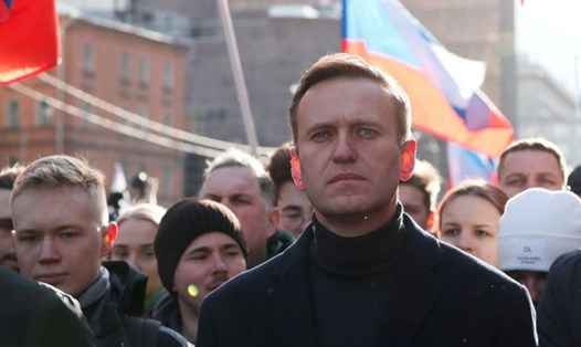 Thủ lĩnh đối lập Nga Alexei Navalny tại Mátxcơva hồi đầu năm nay. Ảnh: Reuters.
