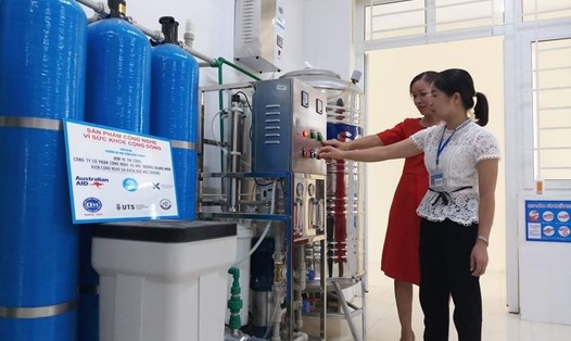 Australia tài trợ lắp hệ thống lọc nước ô nhiễm cho 4 xã ở Hà Nội và Hà Nam. Ảnh: BTC.