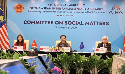 Phiên họp của Uỷ ban Xã hội trong khuôn khổ Đại hội đồng Liên nghị viện Hiệp hội các nước Đông Nam Á lần thứ 41. Ảnh Hải Nguyễn