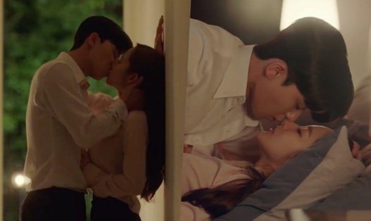 Cảnh hôn ngọt ngào của Park Seo Joon và Park Min Young trên màn ảnh vẫn gây "sốt" sau 2 năm (Ảnh: Cắt từ phim).