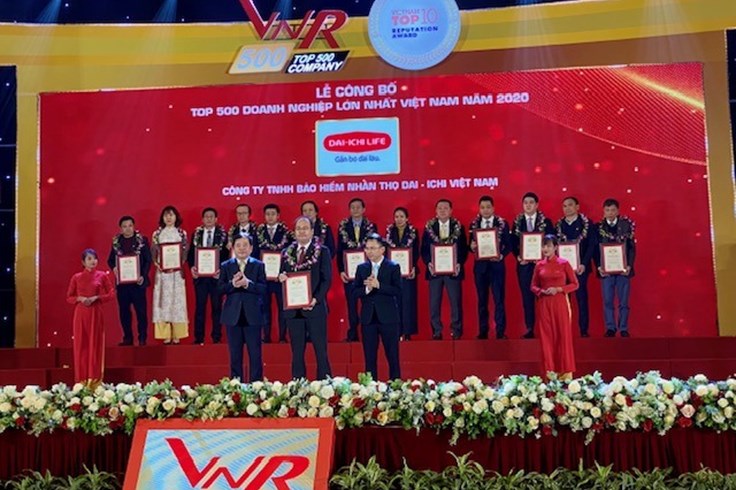 Dai-ichi Life ViệtNam thuộc Top 500 Doanh nghiệp lớn nhất Việt Nam năm 2020