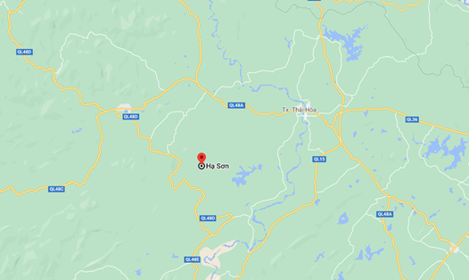Xã Hạ Sơn, huyện Quỳ Hợp (Nghệ An), nơi nạn nhân tử vong. Ảnh: Google Maps.