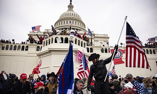 Bạo loạn ở Điện Capitol Mỹ ngày 6.1. Ảnh: Xinhua