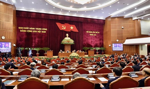 Toàn cảnh Hội nghị Trung ương 15 diễn ra tại Hà Nội. Ảnh Nhật Bắc