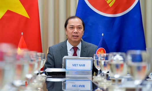 Thứ trưởng Bộ Ngoại giao Việt Nam Nguyễn Quốc Dũng tham dự SOM ASEAN. Ảnh: BNG