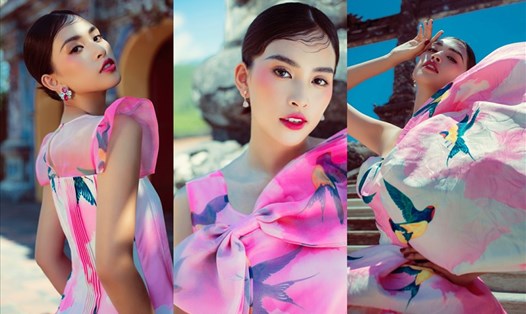 Hoa hậu Việt Nam Tiểu Vy rực rỡ trong thiết kế mới. Ảnh: NSCC.