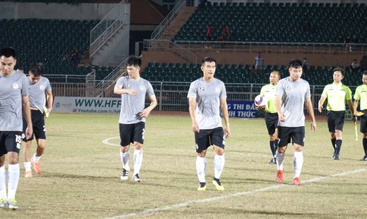 Câu lạc bộ Hà Nội đứng cuối giải Tứ hùng khi chỉ có 1 điểm sau 3 trận gặp TPHCM, Sài Gòn và Bình Định. Ảnh: Nguyễn Đăng.