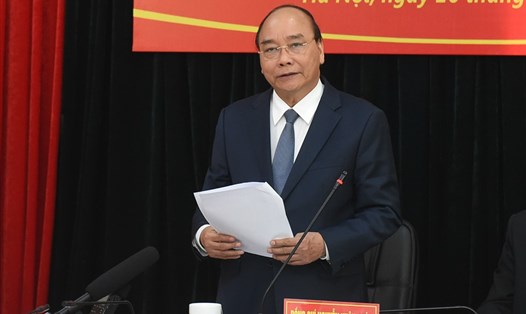 Thủ tướng làm việc với Hội Nạn nhân chất độc da cam/dioxin Việt Nam. Ảnh: VGP
