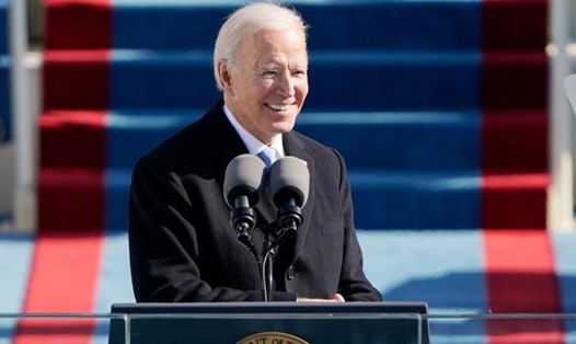 Ông Joe Biden phát biểu sau lễ tuyên thệ nhậm chức Tổng thống thứ 46 của Mỹ ngày 20.1. Ảnh: AFP.