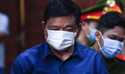 Hình ảnh bị cáo Đinh La Thăng tại phiên toà hồi tháng 12.2020 tại TPHCM. Ảnh: Anh Tú.
