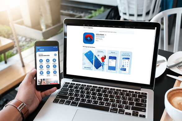 Tại NCB, 95% các giao dịch được thực hiện qua các kênh trực tuyến - Ảnh: K.N