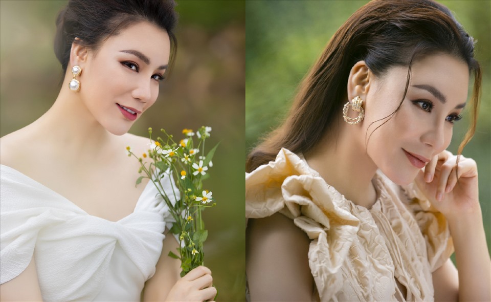 Hồ Quỳnh Hương nữ tính, ngọt ngào trong bộ ảnh mới. Ảnh: NSCC.