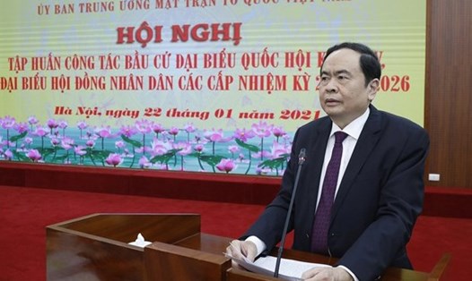 Ông Trần Thanh Mẫn phát biểu tại Hội nghị. Ảnh: PV